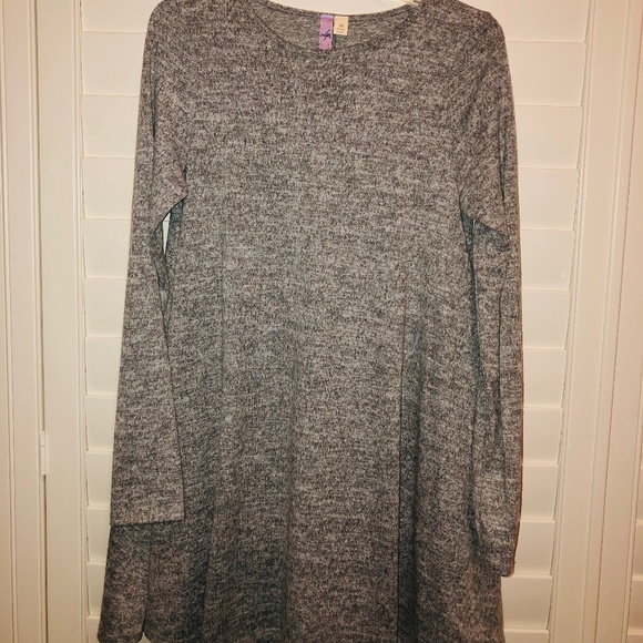 Alya Gray Longsleeve Sweater Dress - Picture 2 of 4